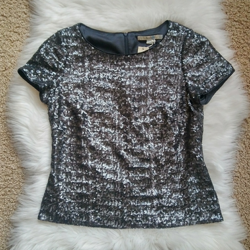 BODEN  Fully Sequined Top Size 6.